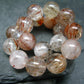 Red Rutilated Quartz Genuine Bracelet ~ 7 Inches ~ 10mm Round Beads