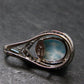 Summer’s Sea!! Rare Polished Cabochon Blue Larimar Pectolite Silver Pendant From Dominican Republic - 0.8" - 2.25 Grams