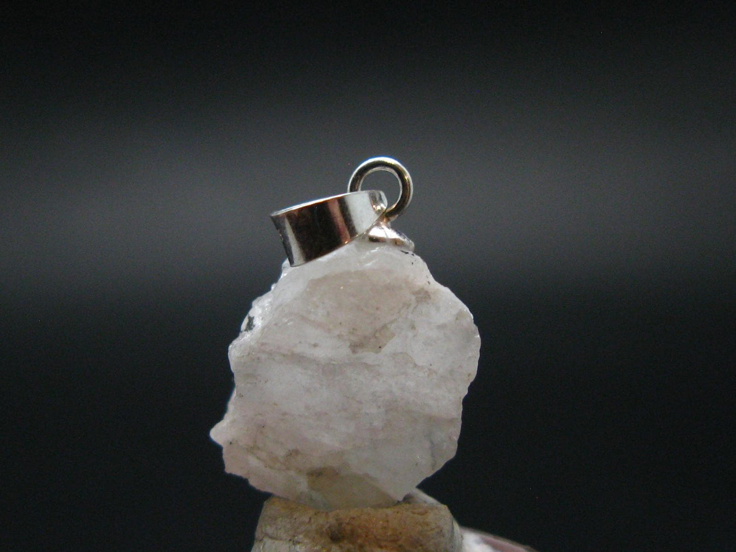 Phenakite Phenacite Crystal Silver Pendant from Russia - 0.8" - 1.54 Grams