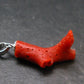 Rare Natural Red Coral Silver Pendant From Italy - 1.0" - 1.08 Grams