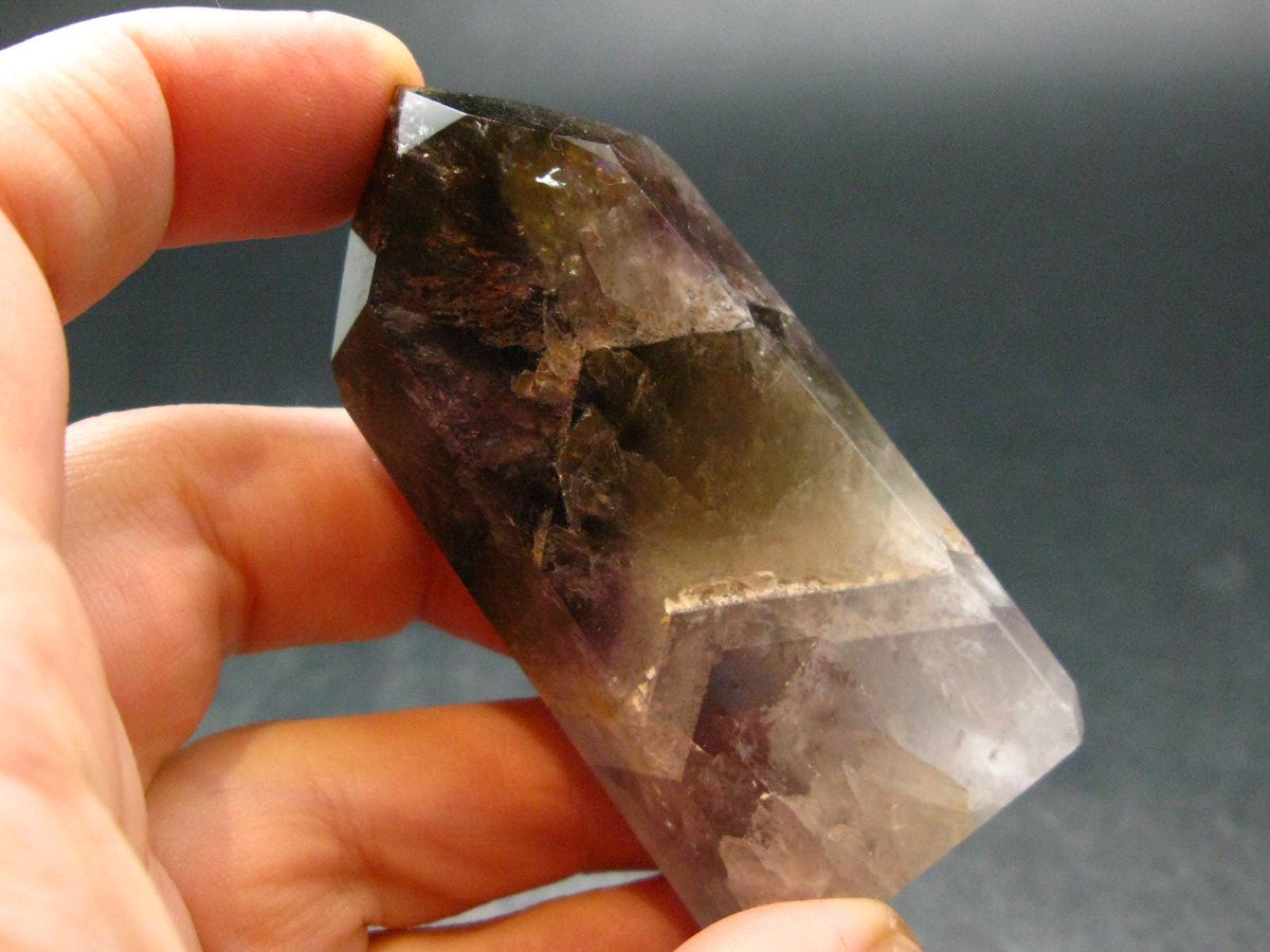 Cacoxenite Amethyst Polished Crystal From Brazil - 2.5"