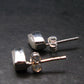 Phenakite Phenacite Stud Earrings From Brazil - 0.5" - 1.24 Grams