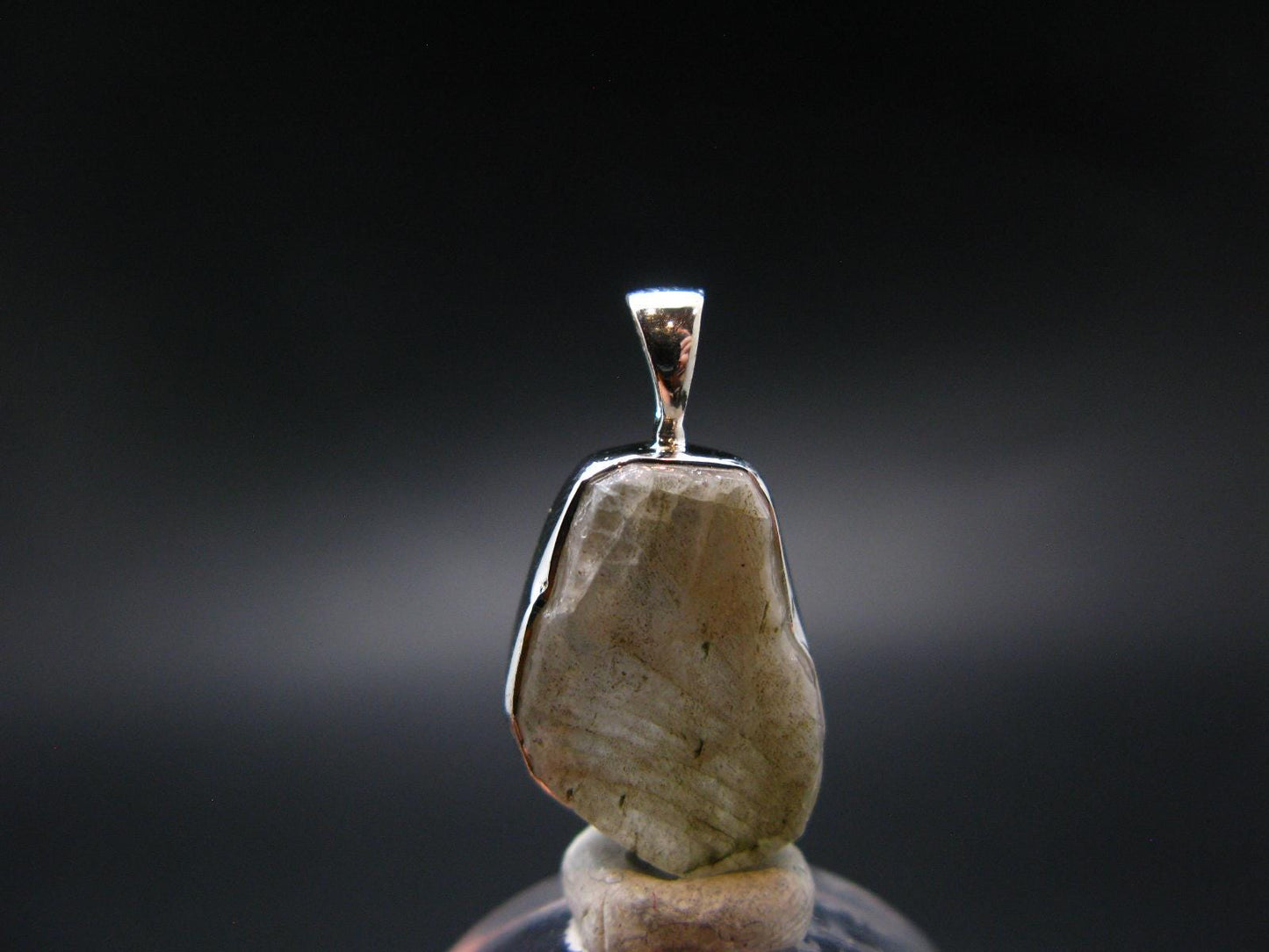 Phenakite Phenacite Crystal Silver Pendant From Russia - 0.9" - 2.42 Grams