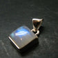 Natural Glow From Inside Moonstone 925 Silver Pendant - 0.7" - 2.64 Grams