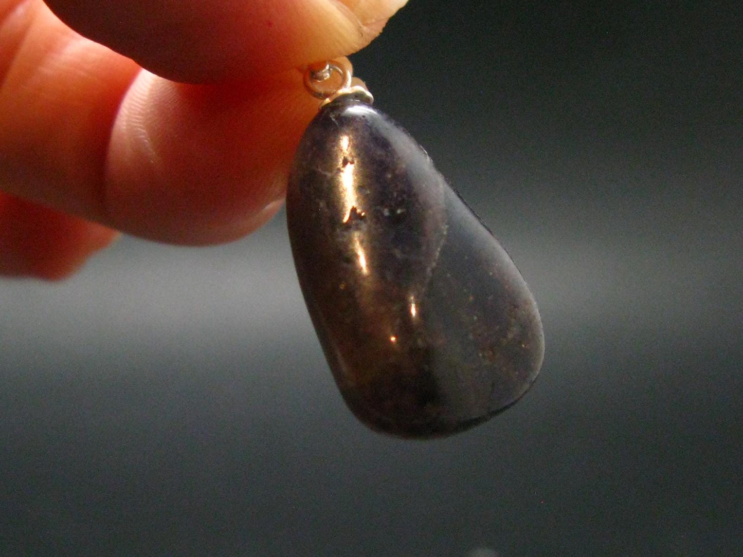 Iolite Cordierite Silver Pendant From India - 1.2" - 3.60 Grams