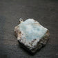 Rare Blue Larimar Pectolite Silver Pendant From Dominican Republic - 1.2"