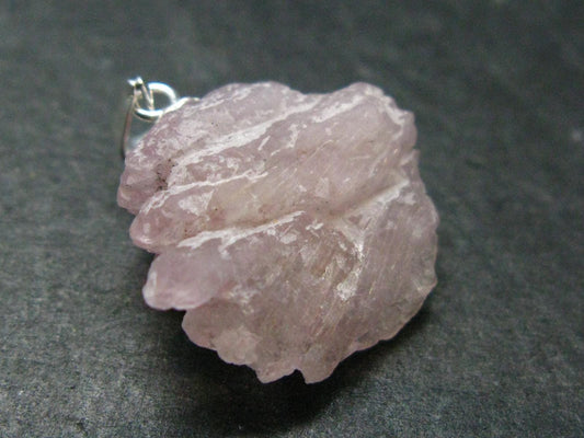 Symbol of Love and Beauty!! Natural Rose Quartz Pendant In 925 Silver From Brazil - 1.0" - 3.12 Grams