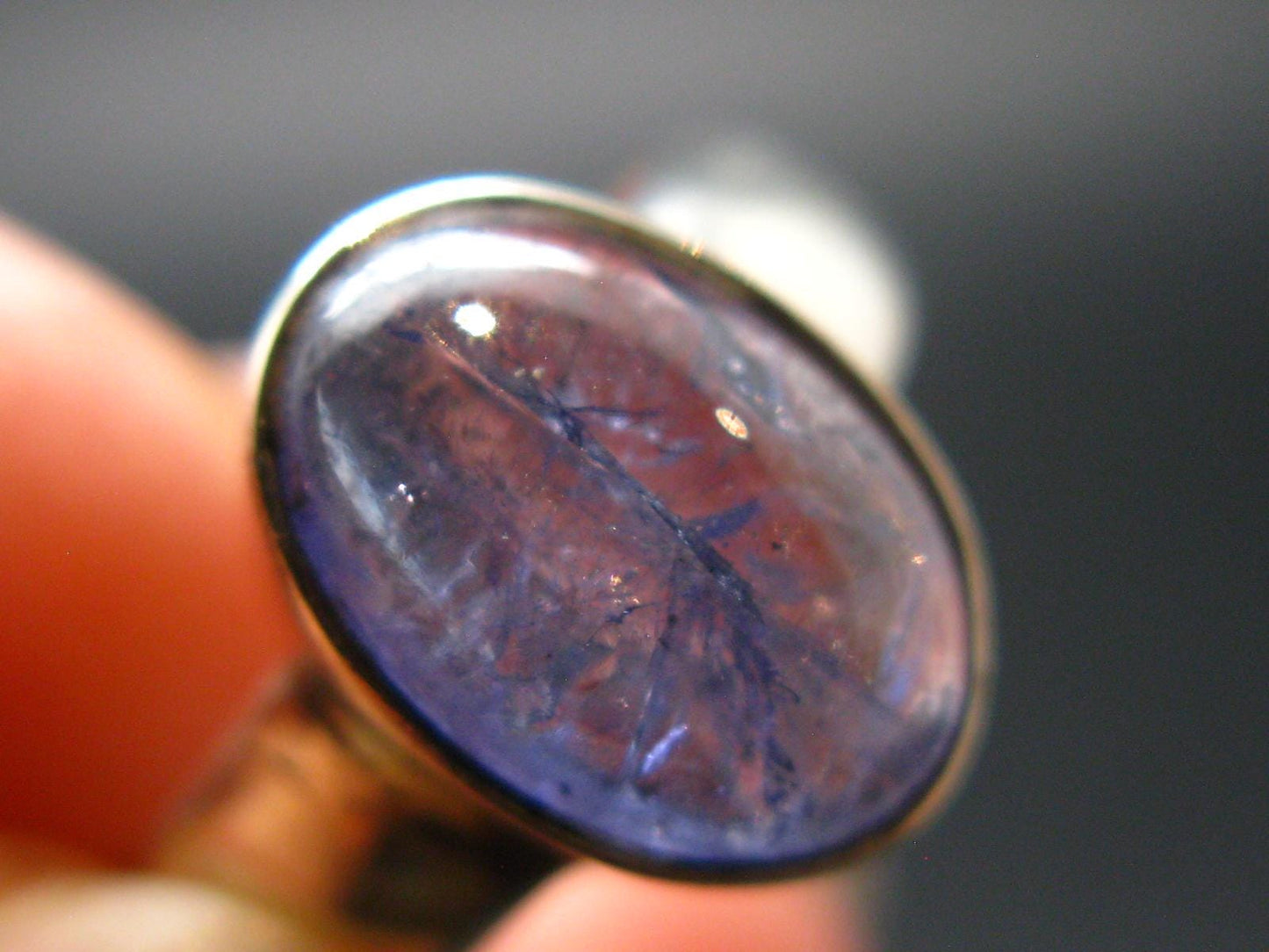 Tanzanite (Zoisite) Sterling Silver Ring - 6.09 Grams - Size 7.05