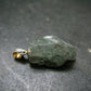 Extremely Rare Raw Gem Green Kornerupine Silver Pendant Crystal From Tanzania - 3.0 Grams - 1.0"