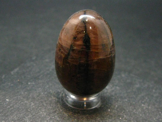 Chiastolite Variety of Andalusite Egg from China - 1.4"