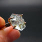 Raw Aquamarine Gem Sterling Silver Ring From Brazil - Size 9 - 3.10 Grams