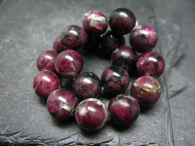 A grade Eudyalite Eudialyte Genuine Bracelet ~ 7 Inches ~ 10mm Round Beads