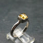 Fabulous Untreated Faceted Gem Imperial Topaz 925 Silver Ring from Brazil - Size 7 - 2.67 Grams