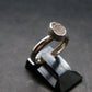Gray Herderite Silver Ring from Africa - Size 6 - 1.68 Grams