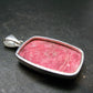 Thulite Silver Plated Pendant From Norway - 1.7" - 7.50 Grams
