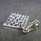 Natural Faceted Dark Blue Sapphire 925 Sterling Silver Pendant - 1.4" - 5.0 Grams