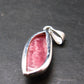 Rhodochrosite Silver Plated Pendant From Argentina - 1.5" - 5.72 Grams