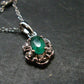 Emerald Silver Pendant W/Chain From Colombia - 2.13 Grams Total