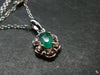 Emerald Silver Pendant W/Chain From Colombia - 2.13 Grams Total