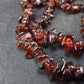 Love and Passion!! Lot of 3 Natural Red Garnet Tumbled Bead Necklaces - 18" Each