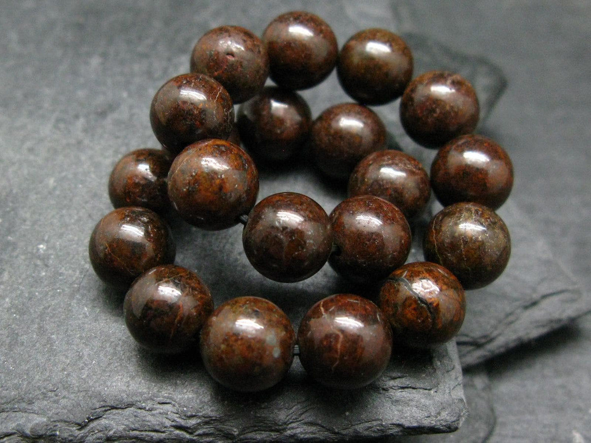 Meteorite Chondrite Genuine Bracelet ~ 7 Inches ~ 10mm Round Beads