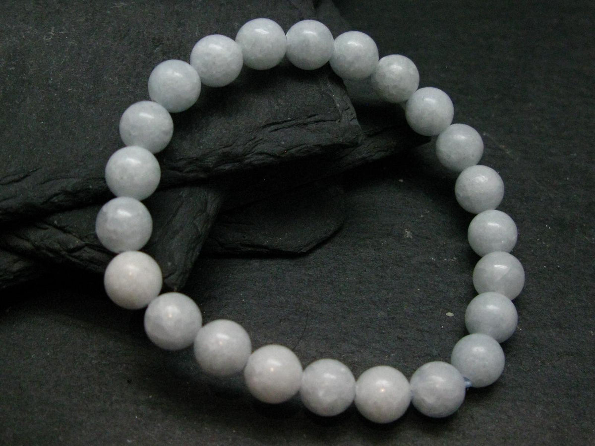 Genuine Celestite Celestine Bracelet ~ 7 Inches ~ 8mm Round Beads
