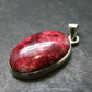 Thulite Silver Plated Pendant From Norway - 1.2" - 5.0 Grams