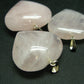 Symbol of Love and Beauty!! Lot of Three Rich Pink Rose Quartz Heart Shaped Pendant from Madagascar