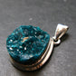 Dioptase Crystal Silver Pendant from Congo - 7.89 Grams - 1.2"