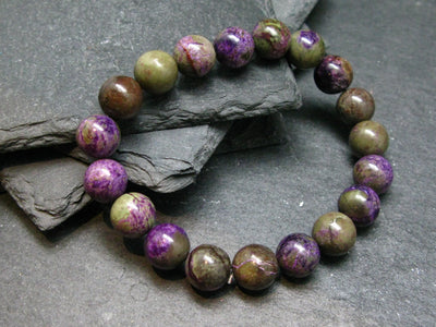 Atlantasite (Stichtite & Serpentine) Genuine Bracelet ~ 7 Inches ~ 10mm Round Beads