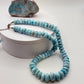 Larimar Bead Necklace Natural Blue Stone Necklace Ocean Inspired Jewelry Gift