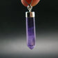 Large Genuine Rich Purple Amethyst Sterling Silver Pendant From Brazil - 1.7" - 3.27 Grams