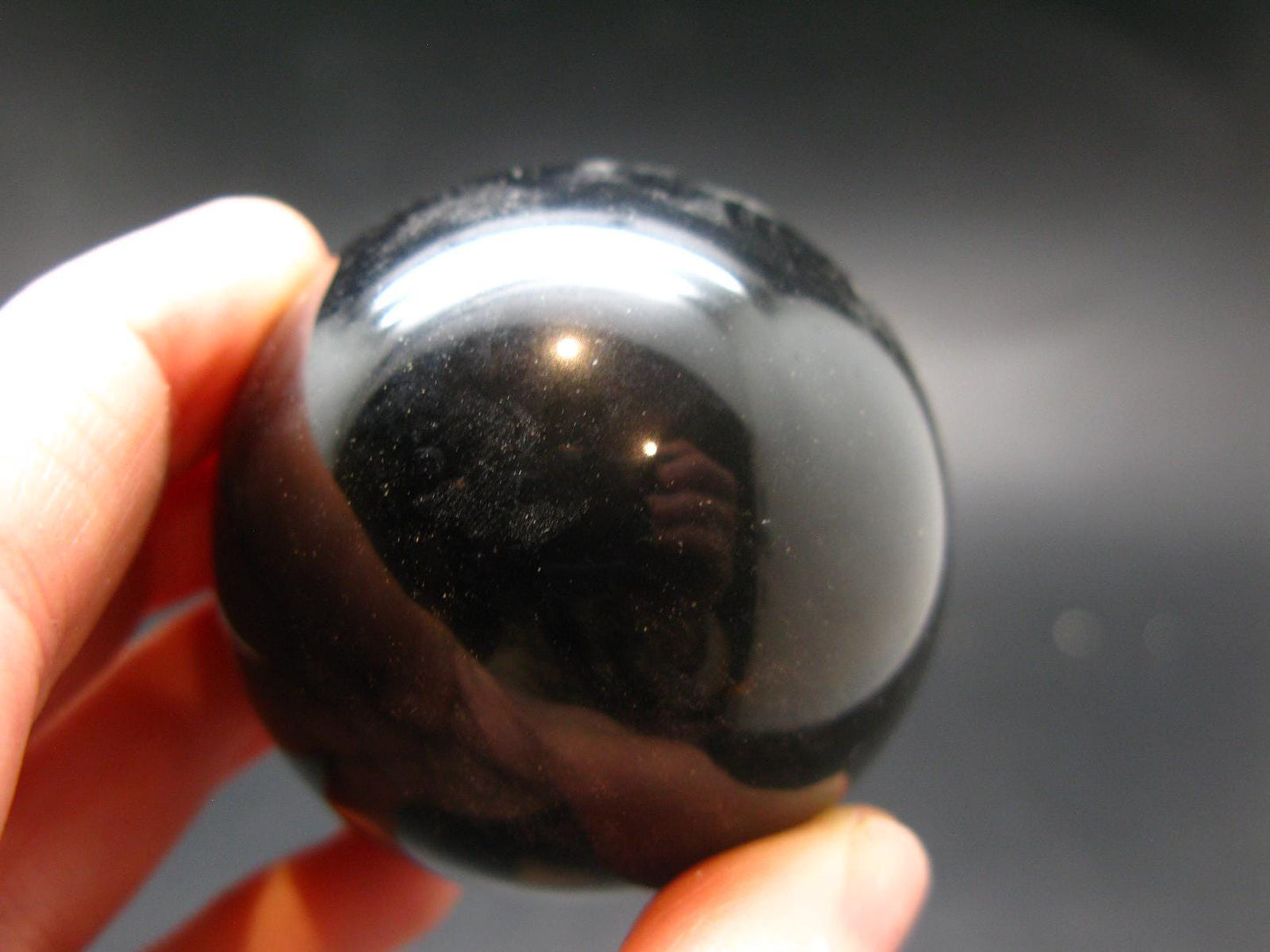 Black Obsidian Sphere From Mexico - 1.8" - 137.60 Grams