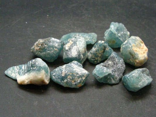 Lot of 10 Extremely Rare Grandidierite Gem Crystal From Madagascar - 231.25 Carats