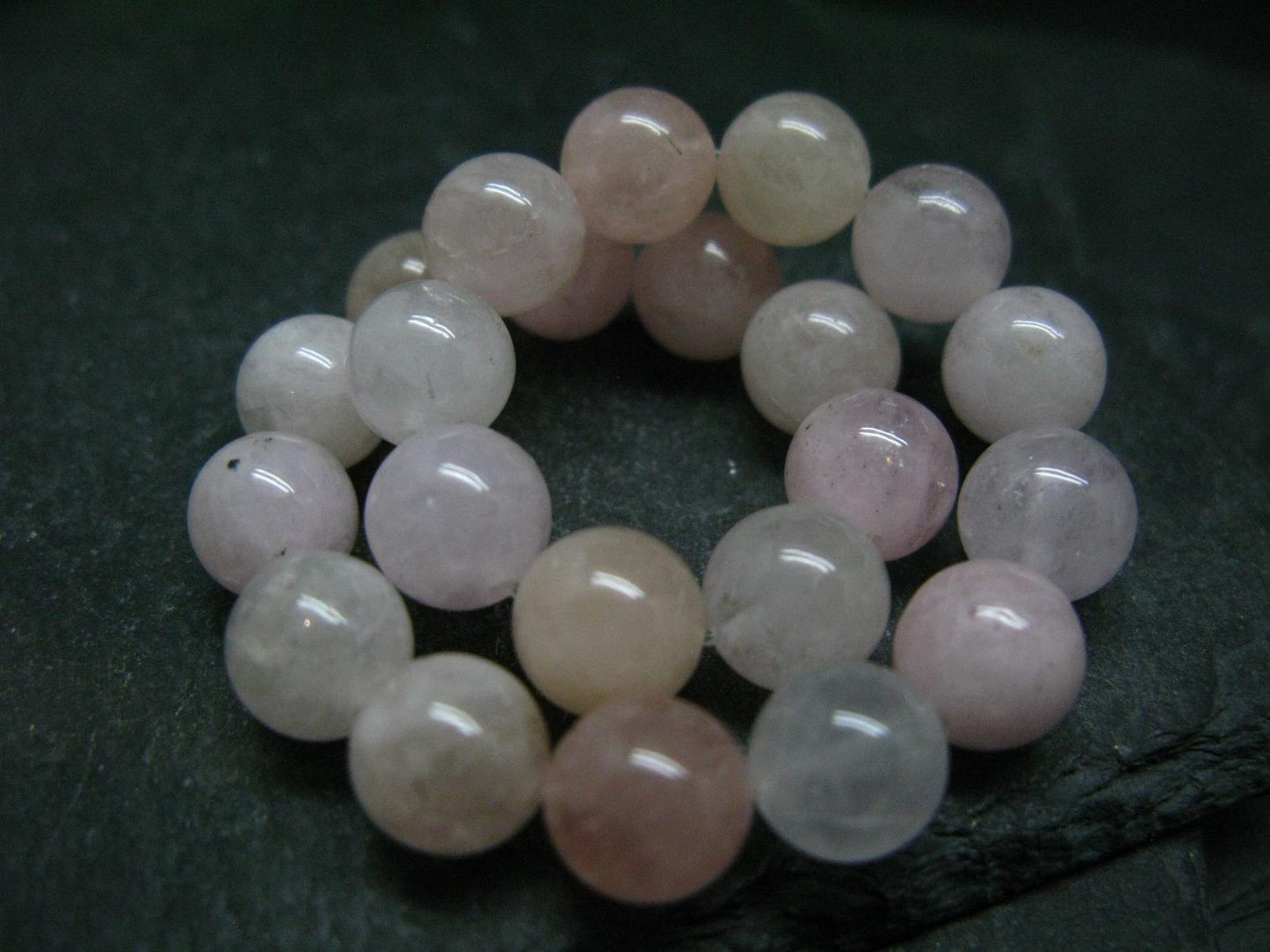 Morganite Genuine Bracelet ~ 7 Inches ~ 8mm Round Beads