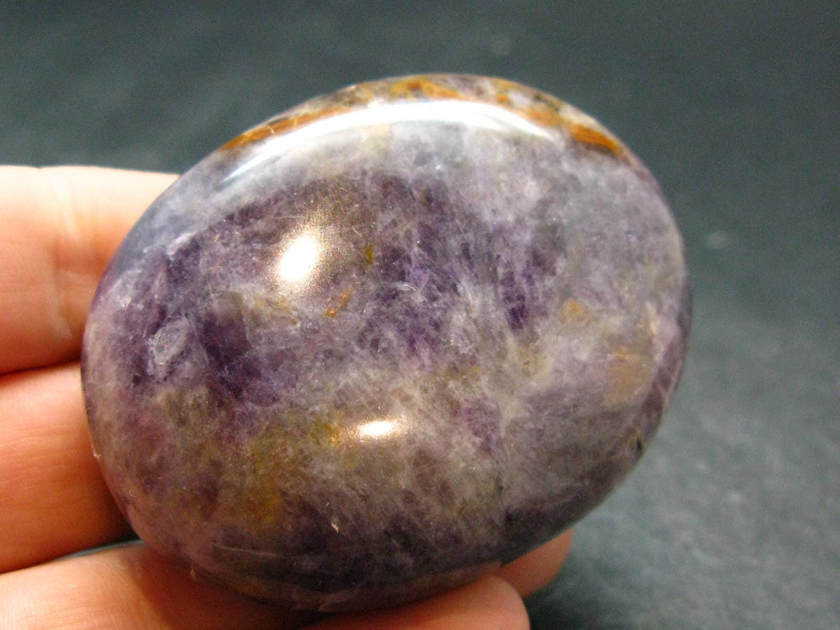 Rare Auralite Super 23 Amethyst Tumbled Stone From Canada - 2.1"