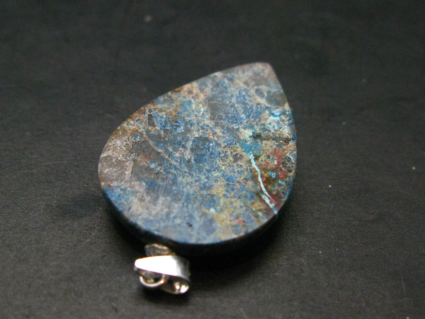 Shattuckite Silver Pendant from Namibia - 1.1" - 5.05 Grams