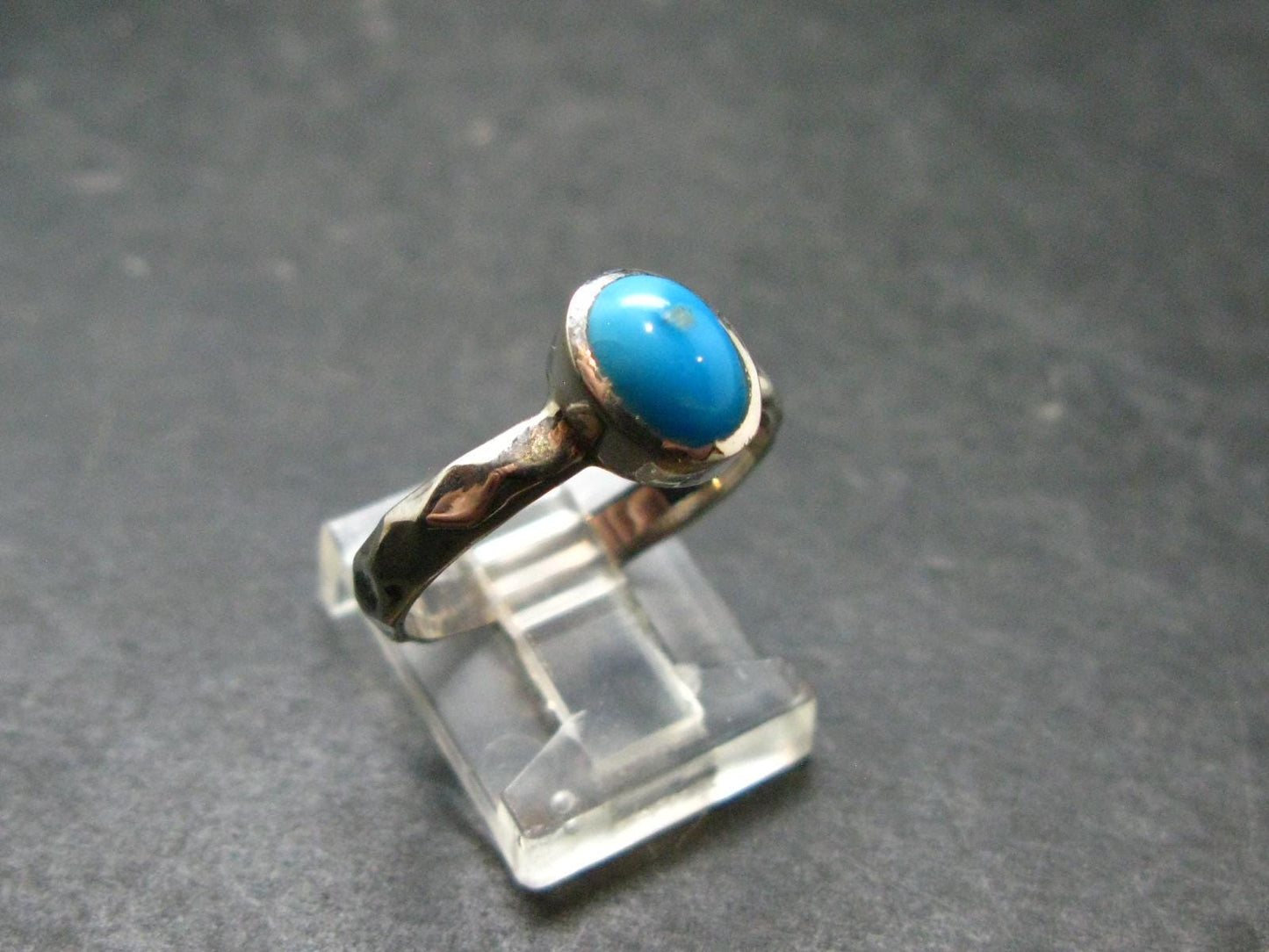 Genuine Turquoise Sterling Silver Ring - 2.94 Grams - Size 8.5