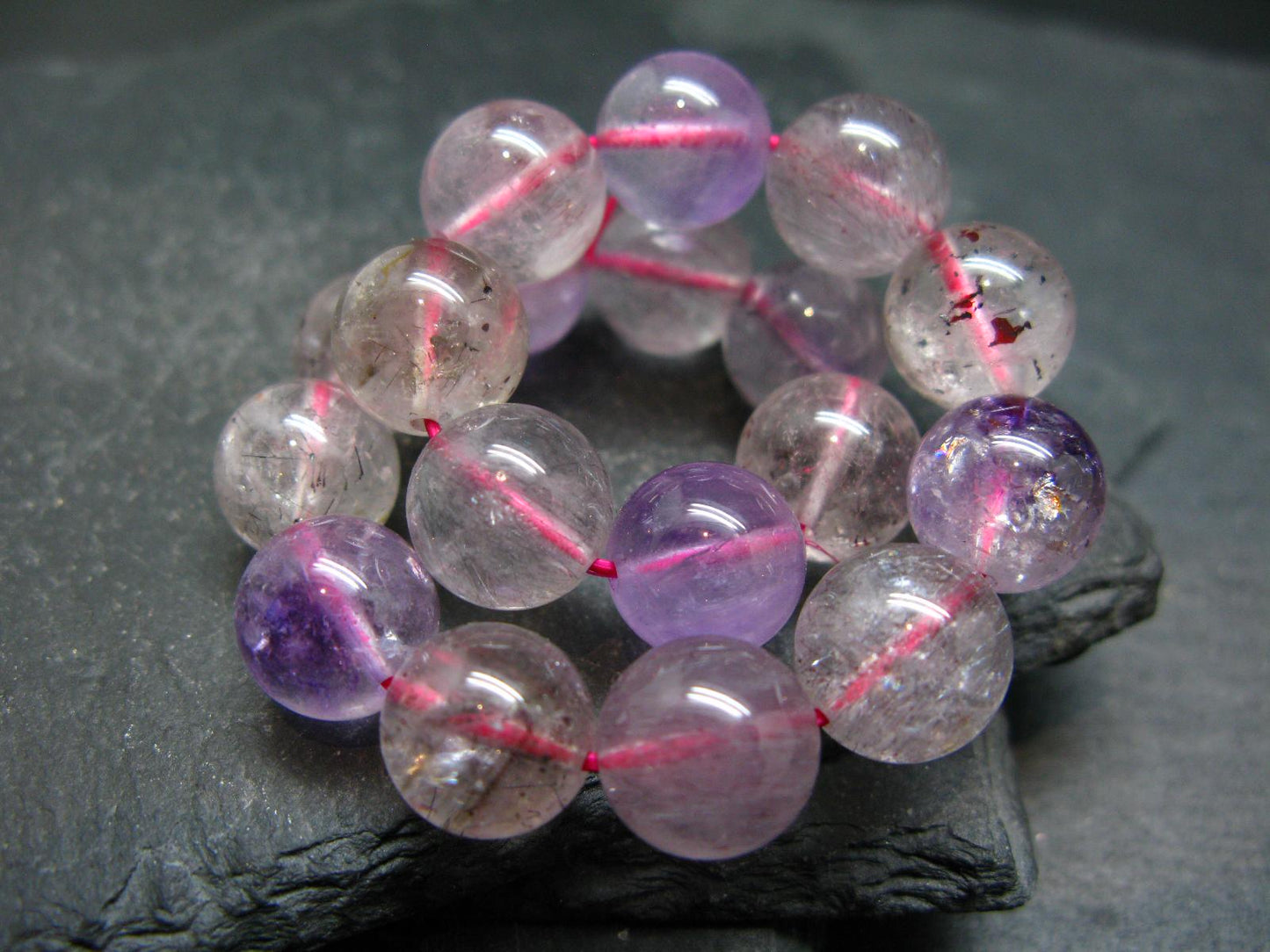 Super 7 Genuine Bracelet ~ 7 Inches ~ 12mm Round Beads