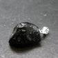 Tibetan Black Tektite Silver Pendant From Tibet - 0.9" - 2.89 Grams