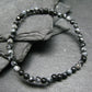 Snowflake Obsidian Genuine Bracelet ~ 7 Inches ~ 4mm Round Beads