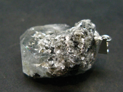 Aquamarine Crystal Silver Pendant From China - 1.2" - 5.58 Grams