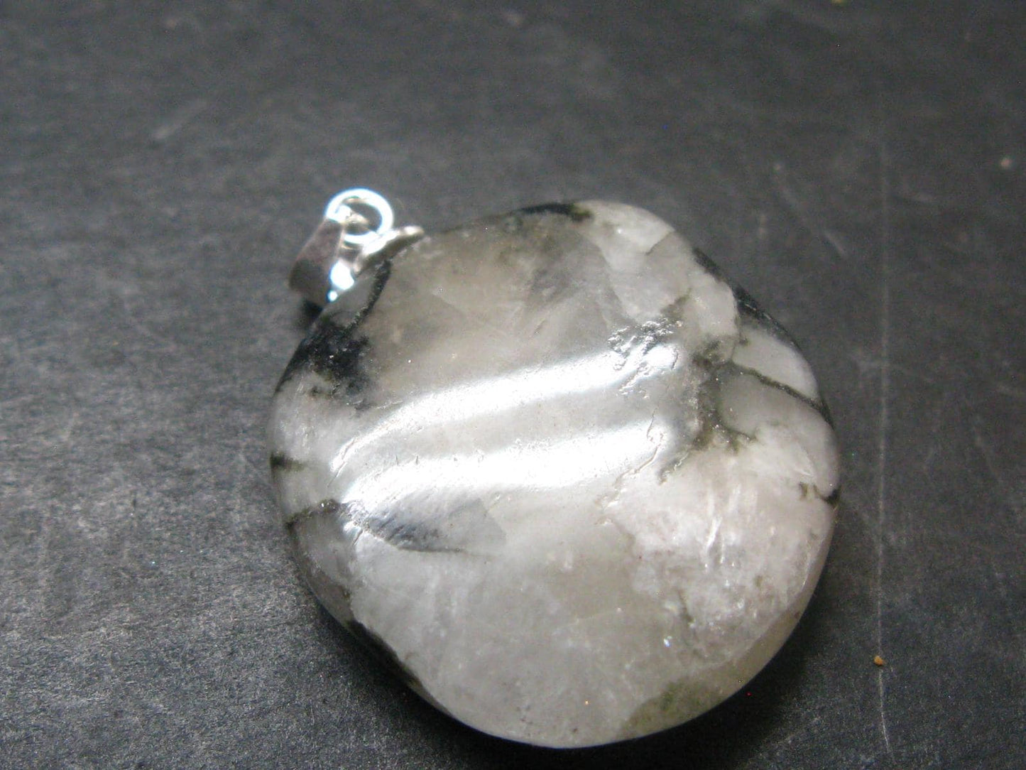 Phenakite Phenacite Tumbled Silver Pendant from Russia - 1.1" - 6.20 Grams