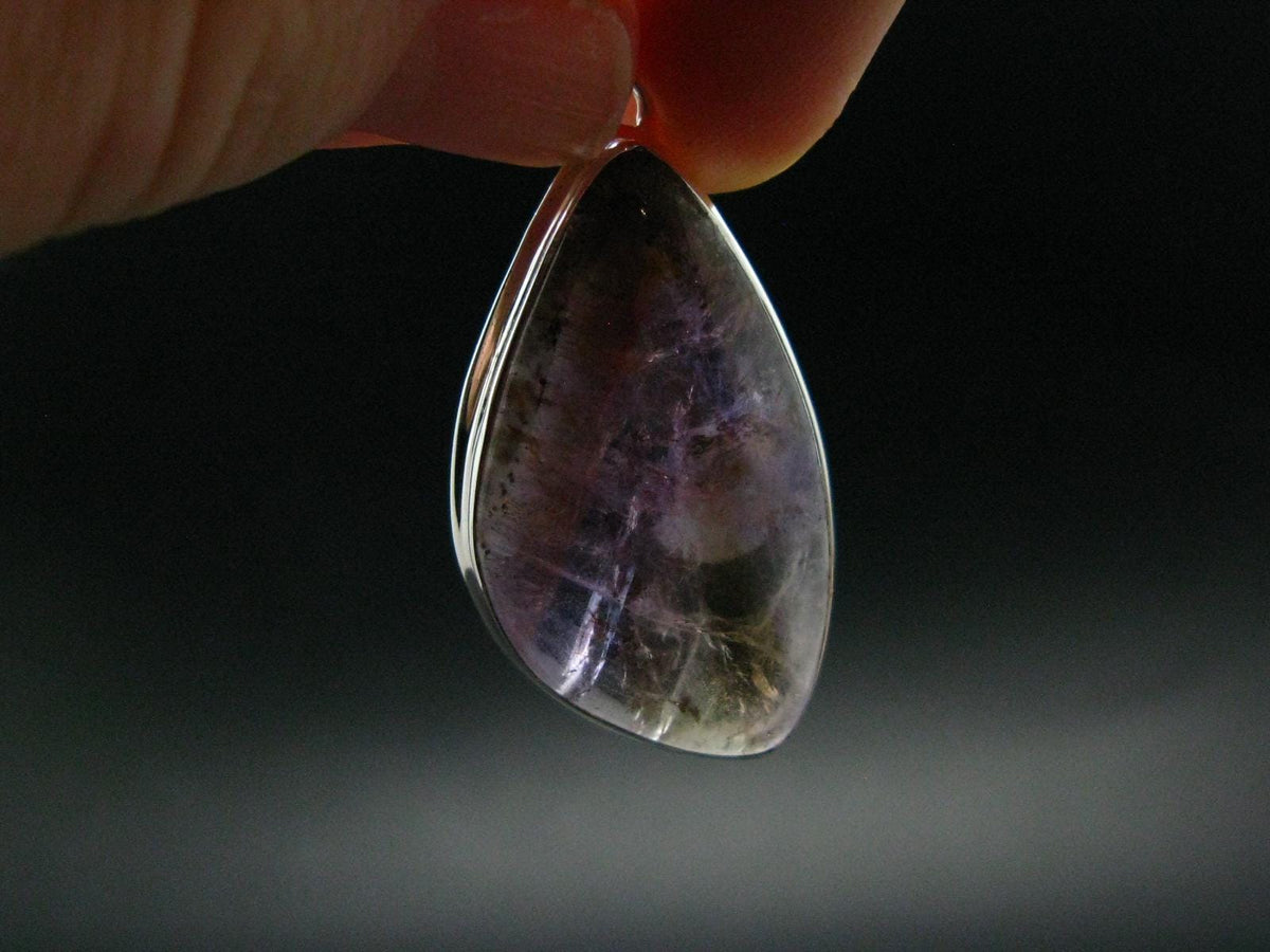 Cacoxenite Super 7 Silver Plated Pendant From Brazil - 1.7" - 7.15 Grams