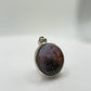 Lattice Sunstone Pendant Natural Gemstone Silver Necklace Red Green Stone Healing Crystal Jewelry Gift