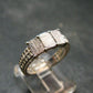 Muonionalusta Meteorite Sterling Silver Ring from Sweden - 2.94 Grams - Size 6