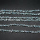 Set of Three Natural Sky Blue Topaz Free Form Bead Necklace from Brazil - 18'' Each