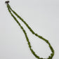 Green Sapphire Beaded Necklace: Genuine Gemstone Jewelry, September Birthstone