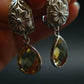 Faceted Golden Yellow Citrine 925 Sterling Silver Drop Earrings - 1.4"