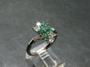 Emerald Faceted Silver Ring from Colombia - 3.75 Grams Total - Size 8.25